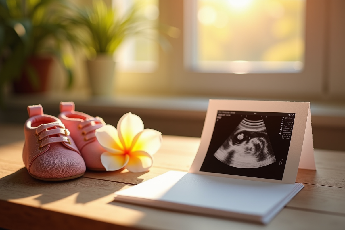 Petites chaussures de bébé avec photo d