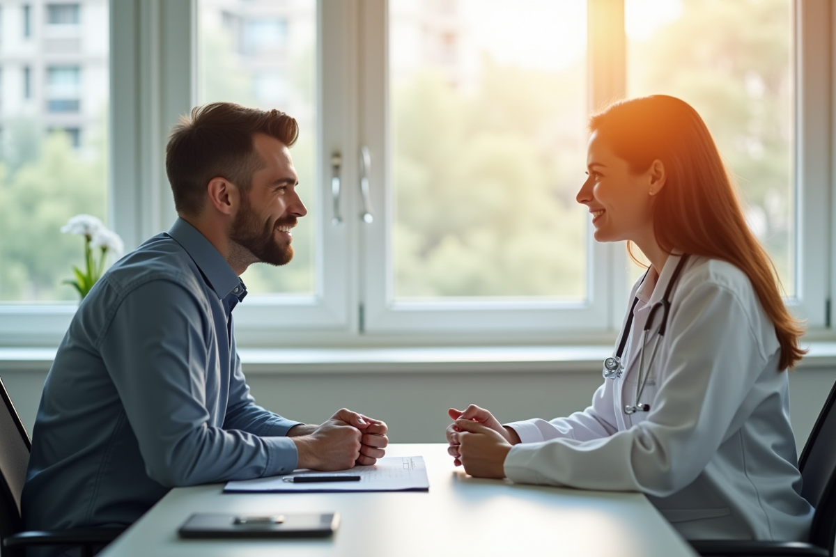 Médecin et patient lors d
