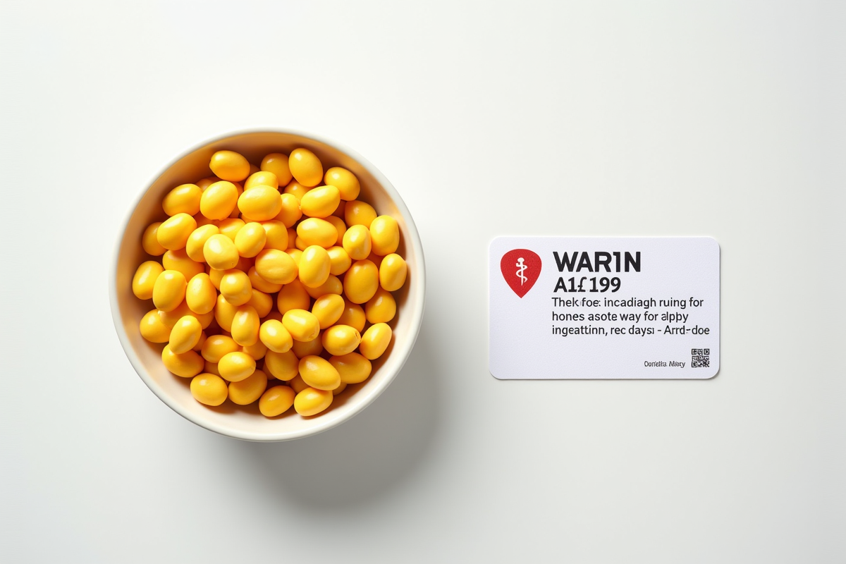 Haricots de lupin jaunes dans un bol avec carte d